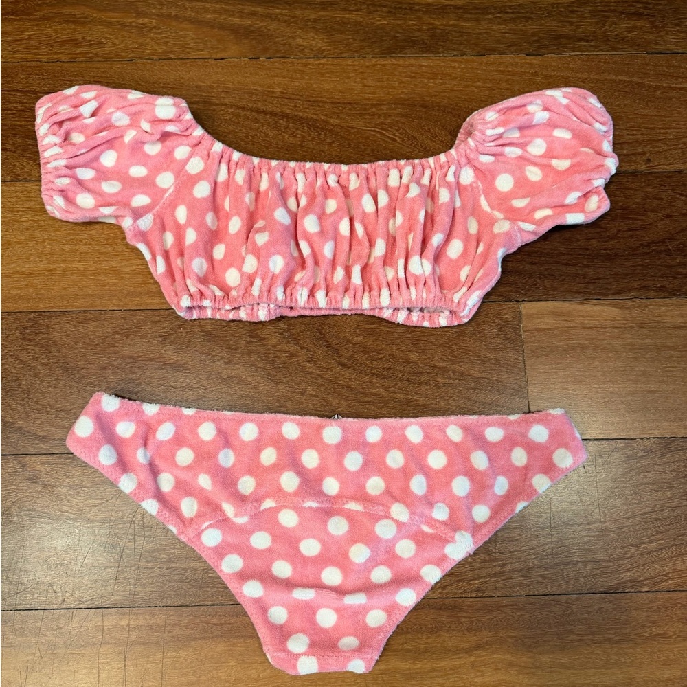 Lisa Marie Fernandez Pink Polka Dot Bikini